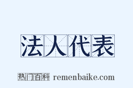 法人代表是什么意思的图片